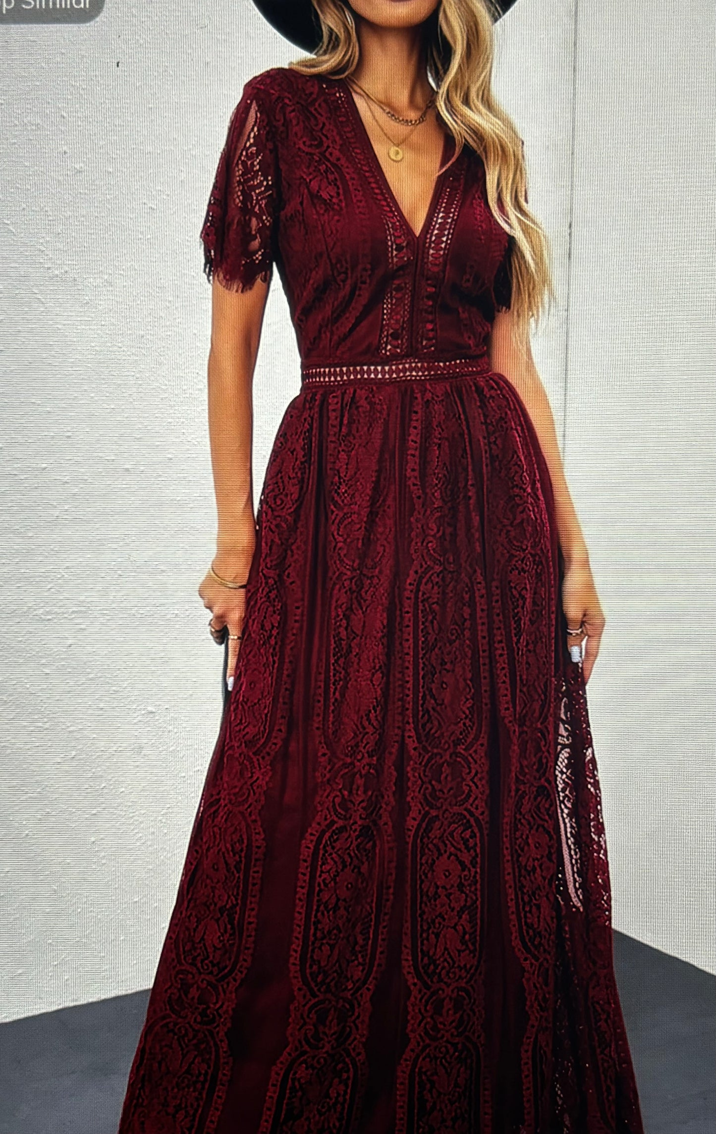 Heart Lace maxi dress