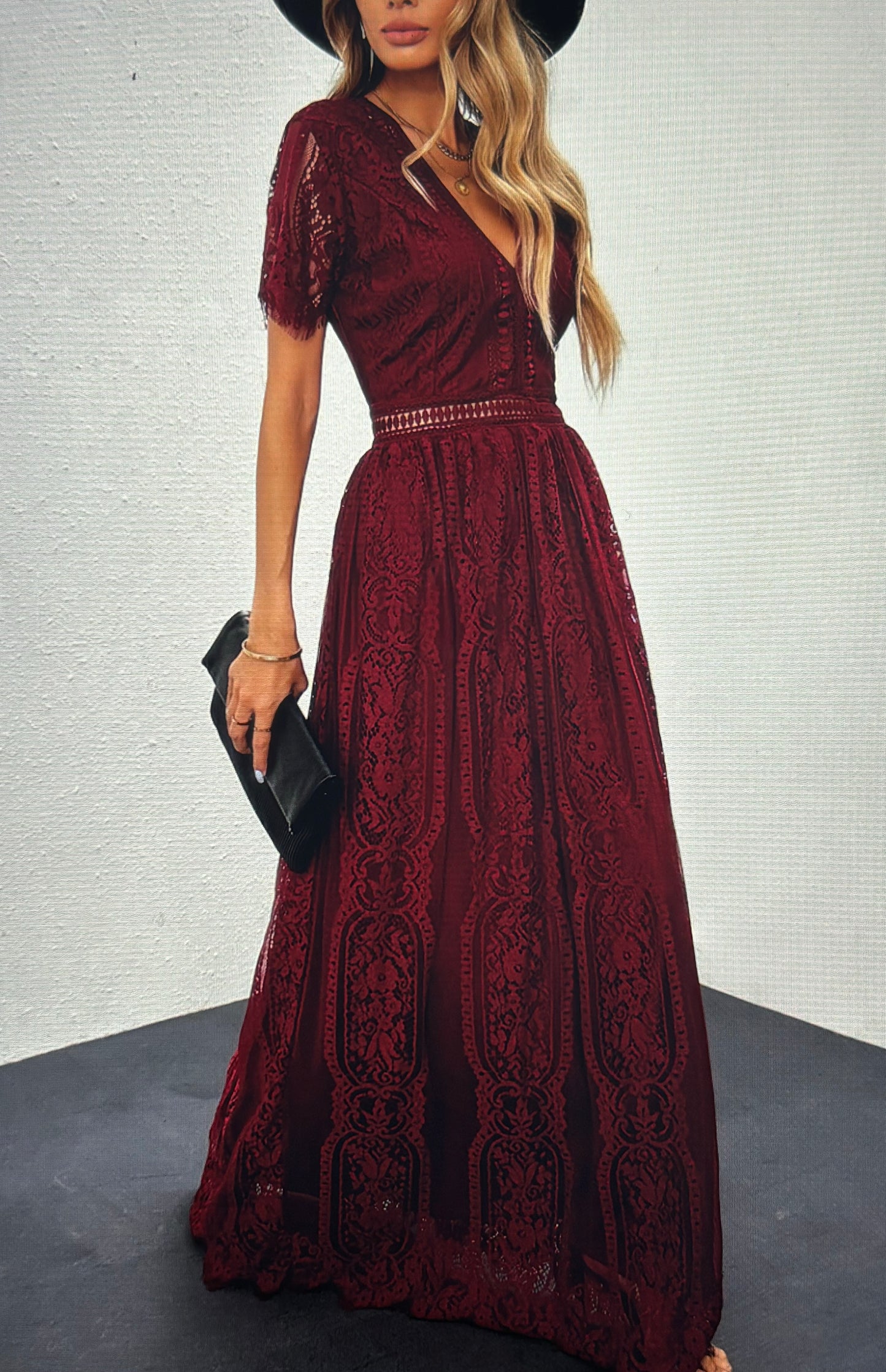 Heart Lace maxi dress