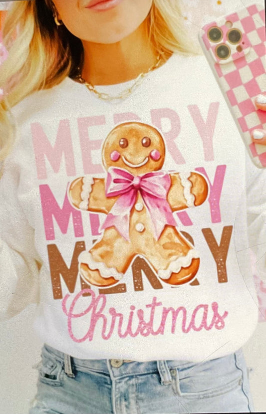 MERRY CHRISTMAS gingerbread sweater