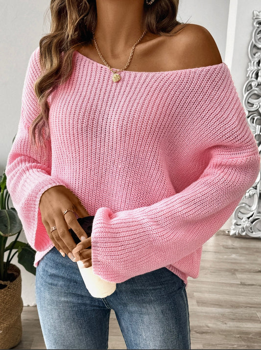 Pink off the shoulder sweater